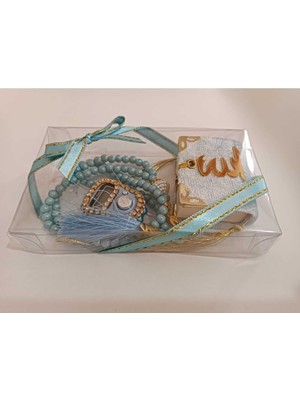 Zemira Best Gift Rengiyle Göz Kamaştıran Islami Set - Mini Kuran, Zikirmatik Tesbih