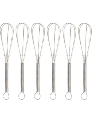 Zemira 6'lı Çırpıcı Şeklinde Çay Kaşığı Seti, Paslanmaz Çelik, Metalik, 12 Cm, Bulaşık Makinesinde Yıkanam