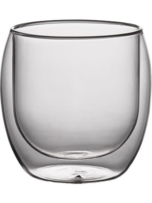 Zemira Leggno Vetro Borosilikat Çift Camlı Espresso Bardağı 100ML (2AD)