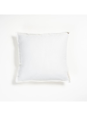 Zemira Nilüfer Ekru Viskon Pamuk Dolgulu Kırlent 45X45 cm