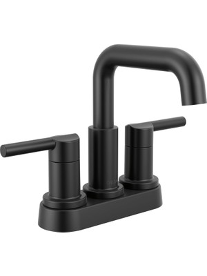 Zemira Nicoli Centerset Mat Siyah Banyo Bataryası, 10 cm 3 Delikli Banyo Lavabo Bataryası, Vanity Iç