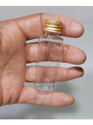 Zemira 10 Adet Boş Gold Kapaklı Kolonya Şişesi Doldurulabilir Cep Plastik Parfüm Şişesi 30 ml 869743173527
