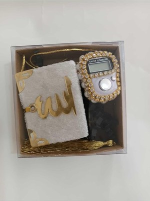 Zemira Best Gift Hediyelik Mini Kuran'ı Kerim Taşlı Lüks Zikirmatik Hediye Paketinde