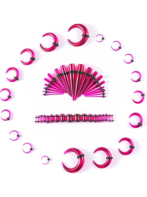 Zemira Kulak Germe Kiti 54 Parça 14GAUGES-00GAUGES Küpe Piercing Kiti