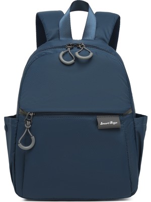 Smart Bags Lacivert Günlük Mini Boy Hafif Kadın Sırt Çantası