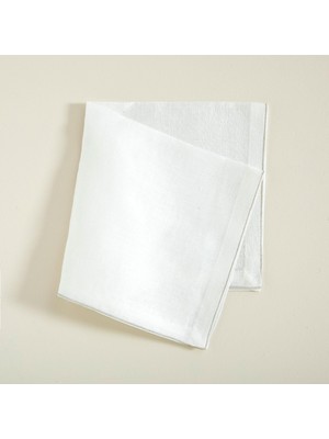 Zemira Natty Peçete 45X45 cm Beyaz-Silver
