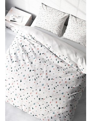 Zemira MONOHOME%100 Pamuk Saten Çift Kişilik Nevresim Takımı Terrazzo, MONOHOME37499