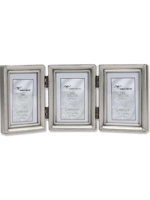 Zemira Lawrence Frames Inci Bordür, 2,5 x 3,5 Cm, Üçlü, Kalay