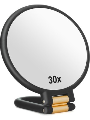 Zemira Sifolo 30X Büyüteçli Ayna, Saplı Seyahat El Aynaları - 1x 30X Büyütme Ayarlanabilir Saplı/standl