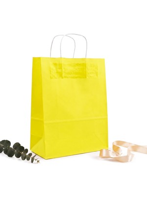 Zemira 25X31X12 cm Sarı Kağıt Hediye Çantası 2’li Set – Dayanıklı Hediye Paketleme Çantası, Doğum Günü