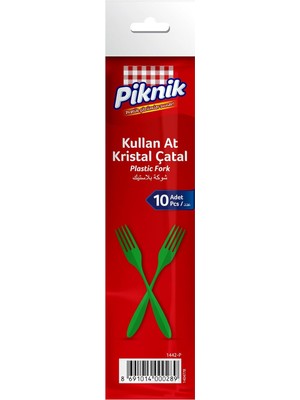Zemira Piknik Kullan-At Kristal Çatal 10'lu Renk'li 1442