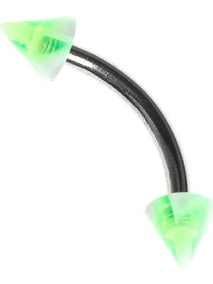 Zemira Rouge Moulin Curved Barbel Çelik Spike Piercing TDGR00901