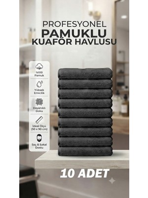 Embays 50X90 cm Berber Havlusu , Pamuk Otel Havlusu , Kuaför, Spa ve Profesyonel Kullanıma Uygun
