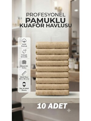 Embays 50X90 cm Berber Havlusu , Pamuk Otel Havlusu , Kuaför, Spa ve Profesyonel Kullanıma Uygun