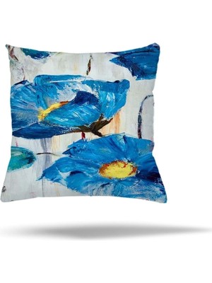Zemira Pelangi Kuş Yaprak Etnik Gizli Fermuarlı Yastık Kılıfı Kırlent Kılıfı Koltuk Yastık Kı