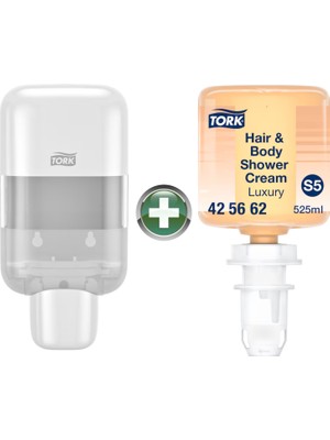Tork Mini S5 Sabun ve Dezenfektan Dispenseri Beyaz + 525 ml Şampuan Hediyeli