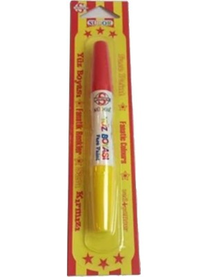 Zemira Yüz Boyası Fanatik Sarı Kırmızı 1 Adet Çevirmeli Mekanizma Yüz Boyama Taraftar Sarı Kırmızı Fanatik