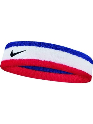 Zemira Nike N.000.1544.620.OS Swoosh Headband Habanero Havlu Saç Bandı,kırmızı - Saks - Beyaz Tek Ebat
