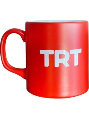 Zemira Trt Logolu Kırmızı Kupa Bardak