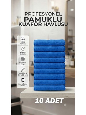 Embays 50X90 cm Berber Havlusu , Pamuk Otel Havlusu , Kuaför, Spa ve Profesyonel Kullanıma Uygun