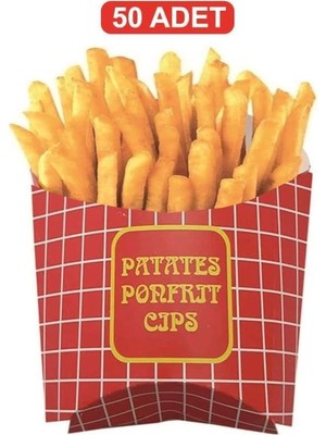Zemira Karton Cips Patates Kutusu 50 Adet