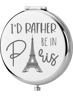 Zemira Keychin Eyfel Kulesi Cep Aynası Paris'ı Ziyaret Edin Hediyeler Paris'te Olmayı Rather Compact Makya