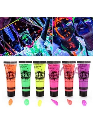 Zemira Neonlu Glow Parti Yüz Boyası 6 Renk 6 Adet