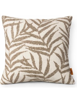 Zemira Stone Leaf Gri - - Taş Rengi Dekoratif Yastık 45X45 cm – Suya Dayanıklı, Solmaya Dayan