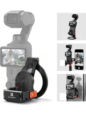 K&f Concept Osmo Pocket 4 ve 3 Için Manyetik Alüminyum Genişleme Çerçevesi (Magsafe Uyumlu)