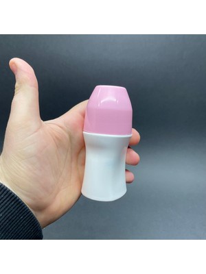 Zemira 50 ml Plastik Roll-On Şişesi - Pembe Kapaklı Bilyeli Takım - 50 cc Koltukaltı Roll-On Şişesi x 3 Ad