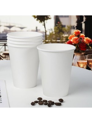 Zemira 14 Oz Si̇ngle Beyaz Karton Bardak 25’li̇