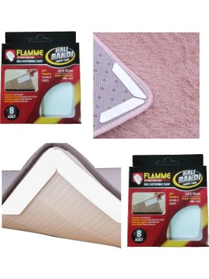 Ozkr Store Flamme Halı Kaydırmaz Pedler 8 Adet