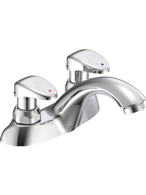 Zemira Musluk 86T1153 86T Two Handle Metering Slow-Close Lavatory Musluk, Krom By Musluk
