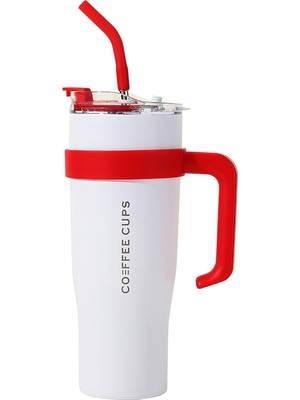 Zemira 304 L Çelik 1,2 L Beyaz Pipetli Kamp Piknik Termos CIN909BY