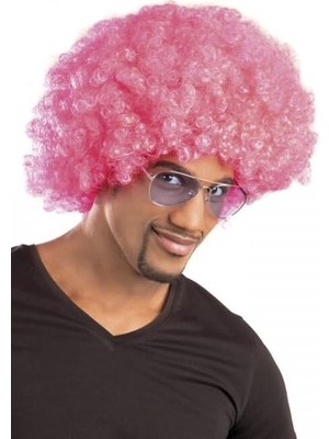 Zemira Pembe Renk Kıvırcık Afro Bonus Peruk