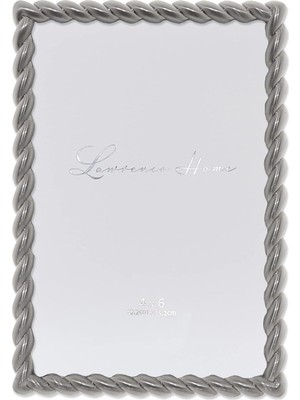 Zemira Lawrence Frames 4x6 Fırçalanmış Nikel Metal Resim Çerçevesi Halat Tasarımlı