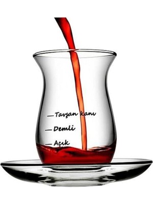 Zemira Paşabahçe 96029 / Çayımın Demi 8 Parça Çay Seti
