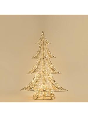 Zemira Ulu LED Işıklı Ağaç Dekor 122 cm Altın