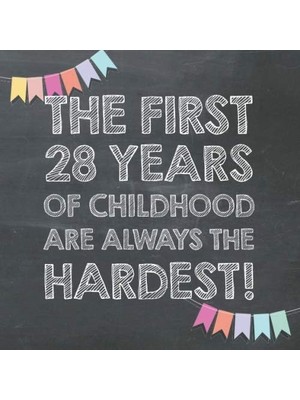 Zemira The First 28 Years Of Childhood Are Always The Hardest: 28TH Birthday Guest Book – Funny Gift For M
