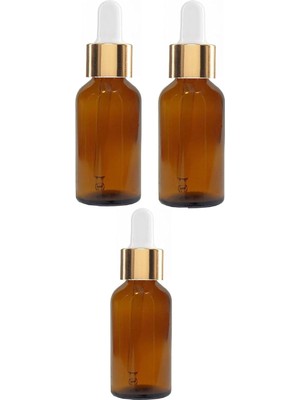 Zemira Wellline 50 cc Cam Damlalıklı Amber Şişe [50 CC=50ML x 3 Adet] / Ecza Şişesi/dropper Şişe 869743171
