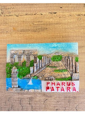Zemira Antik Pharus Patara Mıknatıslı Dekoratif Magnet, Tarihi Kalıntı Temalı, El Yapımı Buzdolabı Süsü
