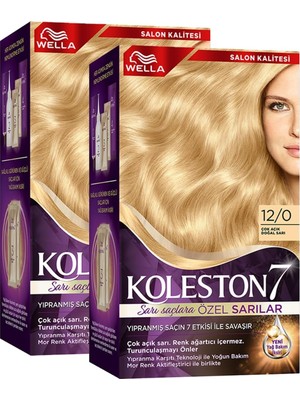 Zemira Wella Koleston Supreme Kit 12/0 Çok Doğal Sarı X2'li Set