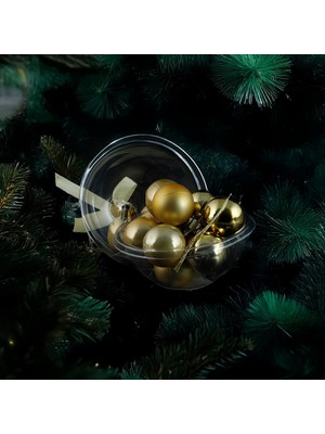 Zemira Koopman New Year 12 Parça Yılbaşı Topu Gold 30 mm