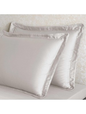 Zemira Linens x Tencel™ Lyocell 2'li Volanlı Yastık Kılıfı Bej