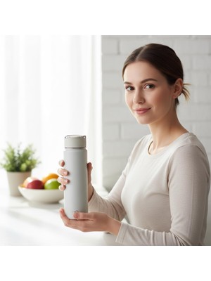 Zemira Deconox 650 ml Paslanmaz Çelik Termos Matara - 4 Renk (Krem, Yeşil, Siyah, Mavi) - Sıcak Soğuk T
