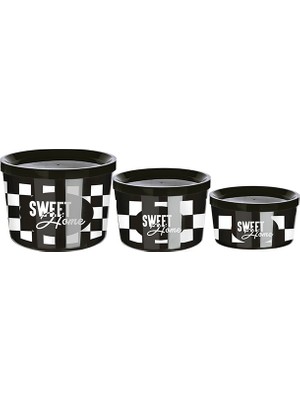 Ozkr Store Saklama Kabı 3 Boy Iç Içe Geçmeli Kolay Saklanır Yer Tutmaz- (360-800-1400ML)