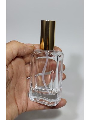 Zemira Cam Yeniden Doldurulabilir Sprey Kolonya Parfüm Şişesi 50 ml - Boş Şişe Gold Kapaklı 6 Adet, Prfm-0