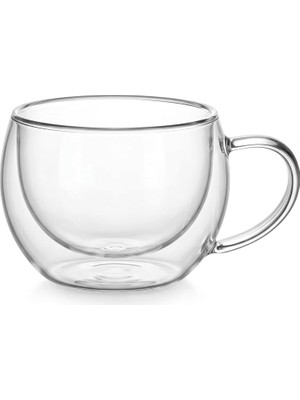 Zemira Borosilikat Cam Bardak, 120 ml Kapasite, Isıya Dayanıklı Yapı, Çift Cidarlı Yalıtım, Makinede Yıkan