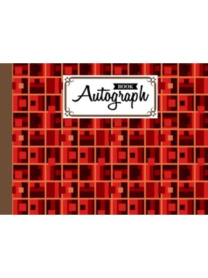 Zemira Autograph Book: Rectangles Cover | Memory Book, Signature Celebrity Memorabilia Album Gift, Size 8.