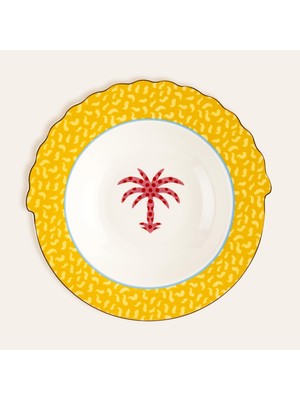 Zemira Luohu Porselen Çukur Tabak 23 cm Sarı
